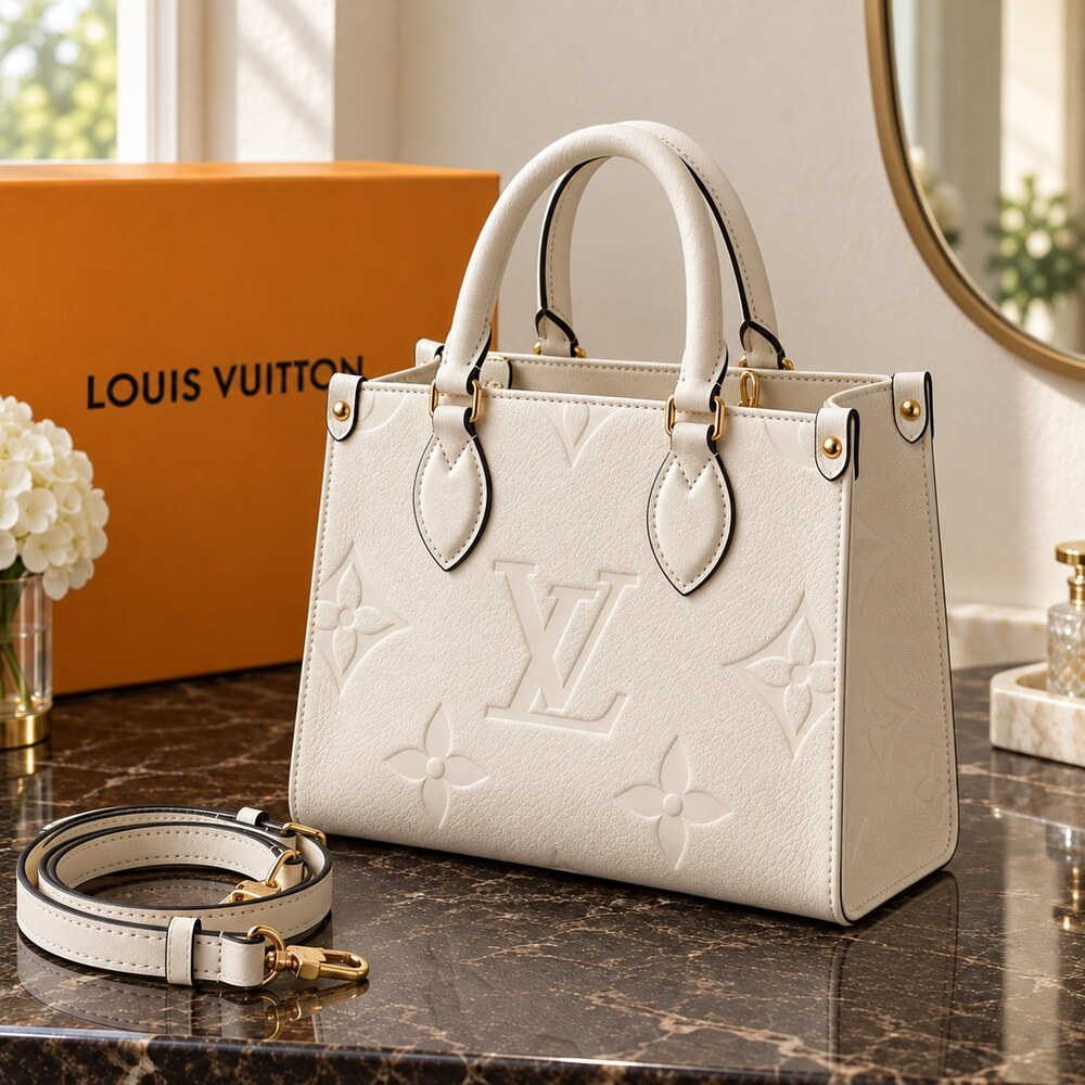 Louis Vuitton Ivory OnTheGo PM Tote - Picture 2 of 6